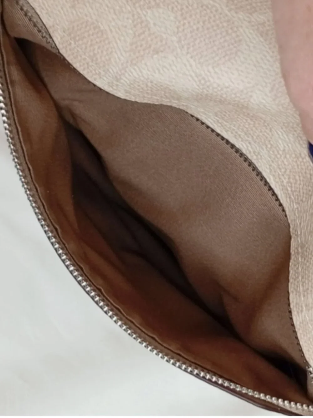 Coach Ellie File Bag In Signature Canvas w/ Stripe Taupe CZ183 Used *BAG ONLY*